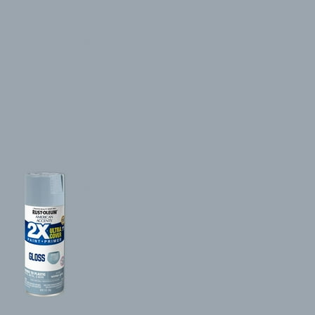 2-Pack Value - Rust-oleum american accents ultra cover 2x gloss winter gray spray paint and primer in 1, 12 oz