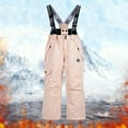 thumbnail image 2 of Pants for Boys Boys Adjustable Thermal Bib Pants With Knee Pads All Weather Outdoor Skiing and Winter Play Trousers for Kids, 2 of 4