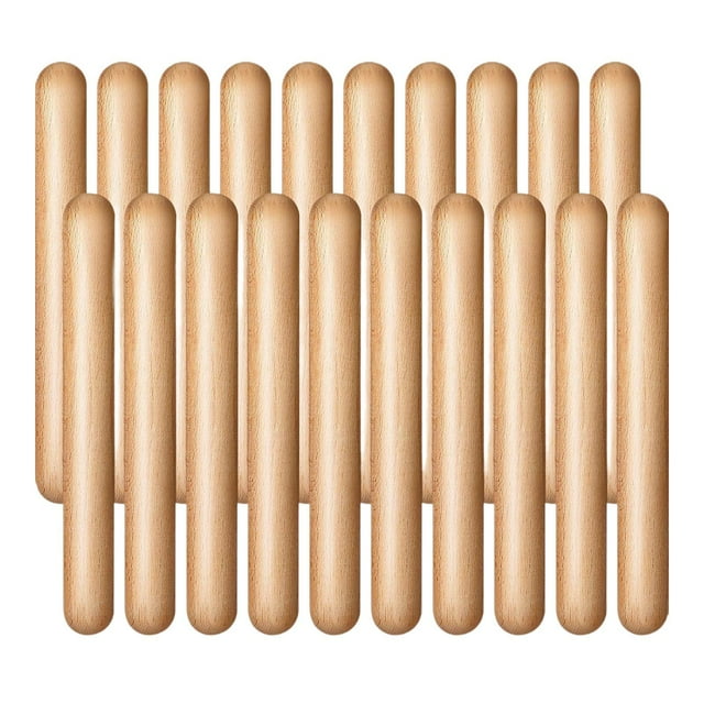20 piezas de baquetas de madera para , juguete de aprendizaje musical preescolar, ayuda didáctica para tocar instrumentos de bebé, juguete de