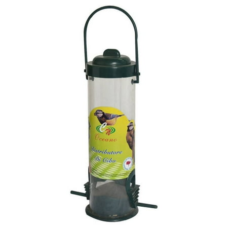 Non-toxic PVC 7.5x14x29cm Handle Birds Feeder Straight Sided Finch Clinging Perching Feeders