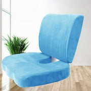 2 Piece Bookishbunny Premium Comfortable Memory Foam Pillow Set Orthopedic Pain Relief Seat and Back Cushions Helps Sciatica