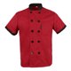 thumbnail image 2 of Hombres mujeres chaqueta de manga corta chaqueta de panadero chaqueta de trabajo cocina hotel Rojo Sunnimix abrigo de chef para hombres, 2 of 8