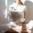 thumbnail image 5 of 2Pcs 11x8.6 Inch Self-Adhesive Silk Screen Printing Stencil Teamwork Partnership Silk Screen Stencil Cooperation Slogan Mesh Transfer Word Stencils for Painting on Wood DIY T-Shirt, 5 of 7