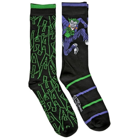 

Joker Character and Hahaha Symbols Men s 2-Pair Pack of Crew Socks