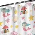 thumbnail image 3 of White Mermaid Pattern Shower Curtain 72"x72" ,Bathroom Decorative Shower Curtains Set with 12 Hooks,Modern Waterproof Washable Shower Curtain, 3 of 6