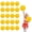 Yellow, variant on 20 Pcs Cheerleading Pom Poms,13.7inch Cheerleading Handheld Squad Pompoms for Sports Team Cheer Spirit Games Dance Party Adults