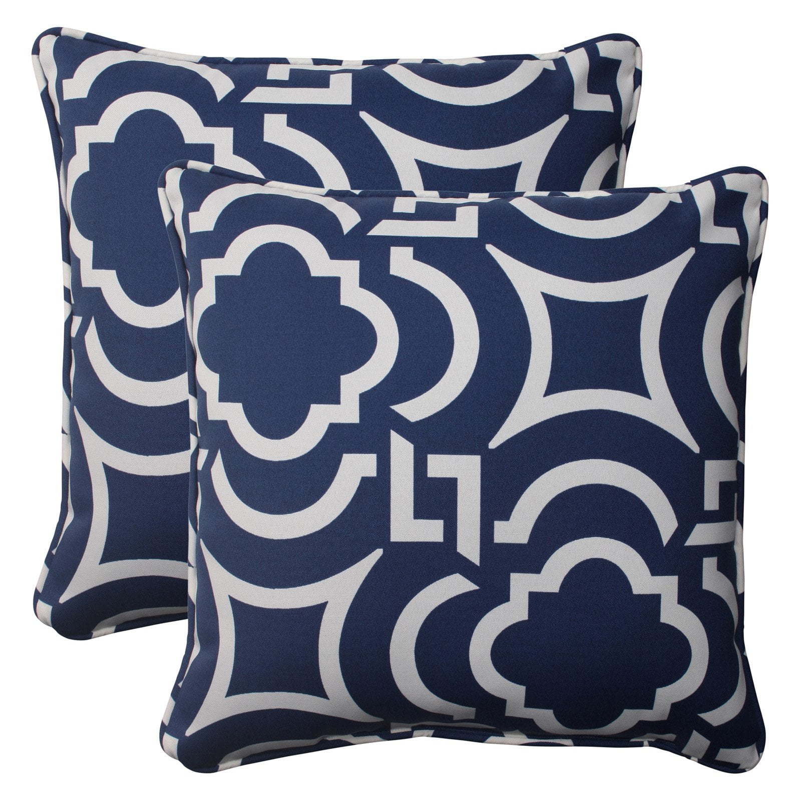 Pillow Perfect 500720 Carmody Navy 18.5Inch Throw Pillow (Set of 2