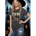 thumbnail image 5 of Halloween Shirt for Women Funny Novelty Horror Movie Graphic Halloween Holiday Tshirt Short Sleeve Horror Squad Tshirt, 5 of 9