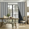 thumbnail image 1 of Xiao Hua Cortinas para dormitorio, cortinas opacas de 100*200 cm, gris claro, 1 pieza, con bolsillo para barra, cortinas de poliéster que bloquean la luz para el hogar, dormitorio y sala de estar., 1 of 5