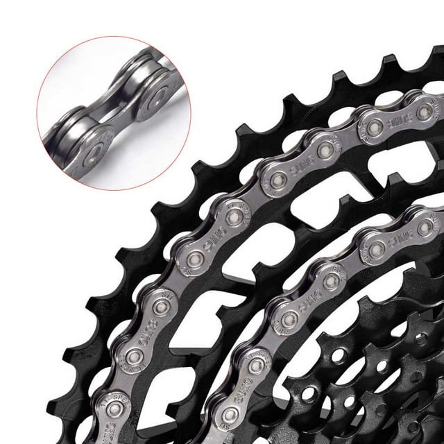 Chaîne Professionnelle Maillons CNC 8/9/10/11 Vitesses Cassette Roue Libre Chaîne Résistance Haute Température Pièce de Cyclisme Stable Sans Bruit 9 Vitesses