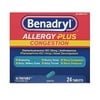 Benadryl Allergy + Congestion, 24 Tablets Each (Pack of 3)
