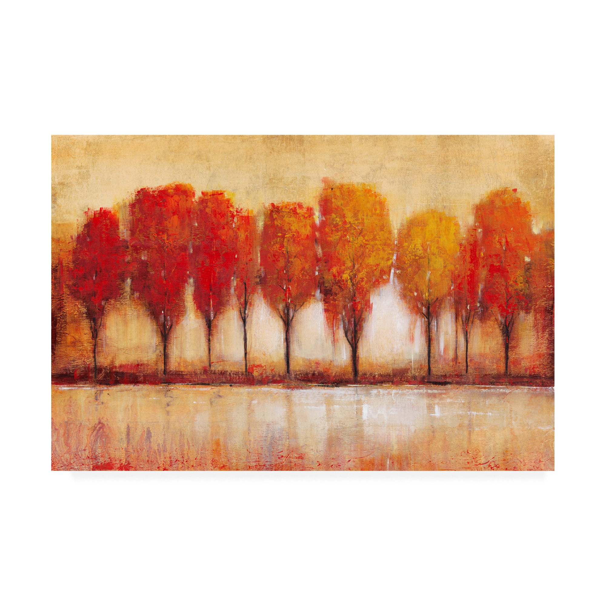 Trademark Fine Art 'Autumn Waters Edge' Canvas Art by Tim OToole ...