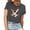 Dark Gray, variant on Womens Easter Tops 2025 Summer Fashion Print Short-Sleeved Blouse with Round Neck and Graphic Design