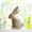 B Easter Bunny Figurines, variant on Easter Wooden Animal Ornaments DIY Craft Kit Unfinished Wood Bunny Figurines 7 Inch Creative Desktop Decoration Photo Prop for Home Office, Easter Decor