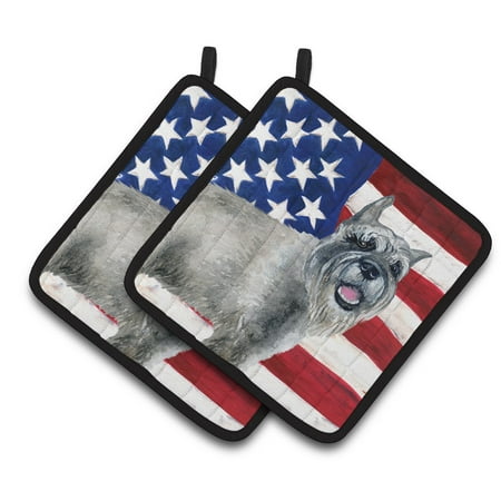 

Caroline s Treasures Schnauzer Patriotic Pair of Pot Holders