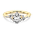 thumbnail image 4 of IGI Certified 1 Carat Pear Shape Lab Grown Diamond Engagement Ring | 14K Yellow Gold | Emmeline Crisscross Side Stone Diamond Ring | FG-VS1-VS2 Quality Friendly Diamonds, 4 of 6
