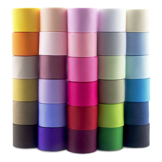 Cinta de grogrén de 10 yardas, tela de poliéster sólida para envolver regalos, decoración de bodas, manualidades de bricolaje, accesorios de costura
