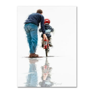Trademark Fine Art 'Learning To Cycle' Canvas Art by The Macneil Studio