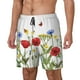 thumbnail image 1 of Balery Wild Herbs Bañador para hombre, shorts de playa de secado rápido con entrepierna y forro de compresión-Medium, 1 of 6