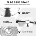 thumbnail image 4 of Miangastore Stainless Steel Flagpole Collar Flag Pole Collar Flagpole Stand Base (Silver), 4 of 9
