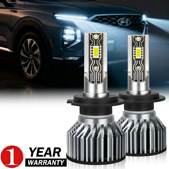 For Hyundai Palisade 2020-2022 LED Headlights, Super Bright White, High Beam, Plug & Play, 2-Pack