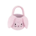 thumbnail image 3 of Easter Bunny Plush Hand Basket, Soft Portable Candy and Gift Storage Bag, Cute Toy and Party Favor, Ideal for Easter Egg Hunts, Outdoor Activities and Home Easter Themed Decoration, Pink, 3 of 6