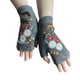 thumbnail image 2 of Guantes de mujer Guantes de invierno Guantes de punto Guantes cálidos de terciopelo bordados Guantes de exterior Guantes de mujer, 2 of 5