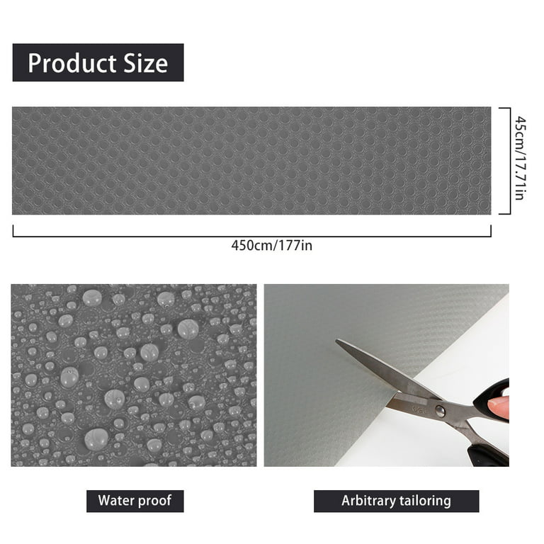 Shelf Liners for Kitchen Cabinets Refrigerator Liners Waterproof Kitchen Cupboard Liner Non-Slip Drawer Mats Eva Material Non Adhesive Fridge Mats