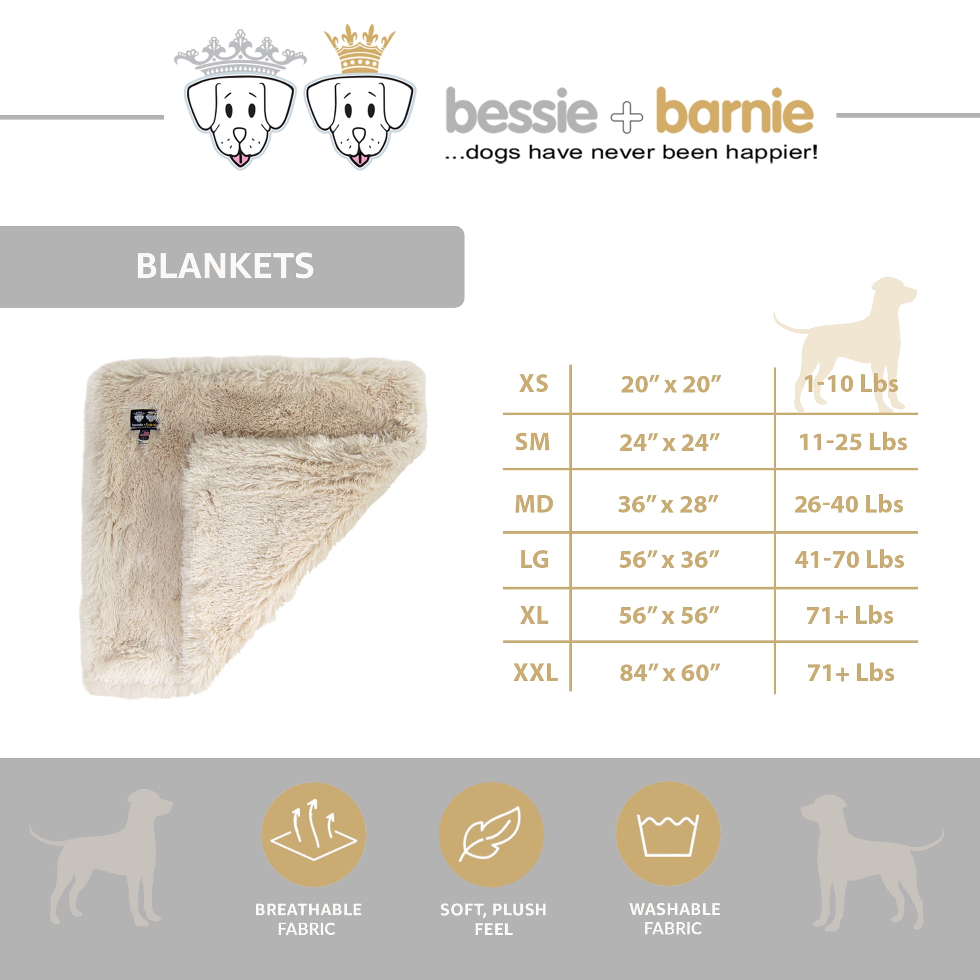 Bessie and Barnie Midnight Frost Luxury Ultra Plush Faux Fur Pet/ Dog Reversible Blanket (Multiple Sizes)
