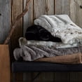 thumbnail image 2 of Bouclair Black Cougar Faux Fur Throw 50x60 in (127x152 cm), 2 of 10