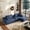 Blue, variant on CKEASEAN 111" Cloud Boneless Sofa Couch with Cup Holder & Storage Box, Modern Corduroy L Shaped Modular Sectional Sofa with Ottoman, USB Ports, No Assembly Required, Couches for Living Room