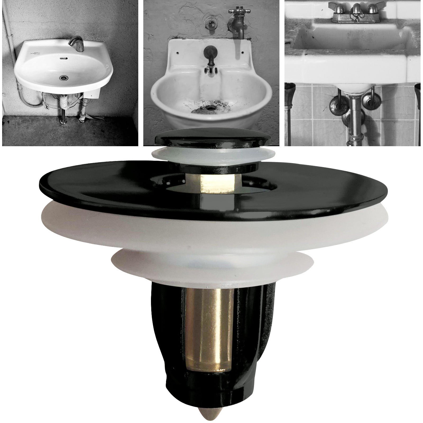 Universal Wash Basin Core Bounce Drain Filter Up Bathroom Kitchen Sink Plug Part 