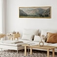 thumbnail image 2 of IDEA4WALL Extra Large Framed Canvas Print Wall Art Pastoral Beauty Classic Mountainous Landscape Fine Art Nature Classic Pastel Artwork Abstract Wall Decoration Relax/Calm for Living Room - 60"x20", 2 of 5