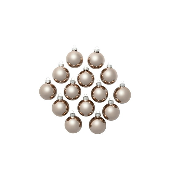 28ct Shiny Silver Smoke Glass Ball Christmas Ornaments 2" (50mm)