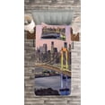 thumbnail image 3 of Ambesonne Cityscape Quilted Bedspread Set 2 Pcs, Tokyo Japan Bridge, Twin Size, Multicolor, 3 of 3