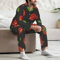 thumbnail image 7 of Fotbe Tomatoes1 Pattern Long Sleeve Pajama Set for Men,Sleepwear Set,2-piece Loungewear Set,Soft PJs Comfy Nightwear with Pockets-Large, 7 of 7