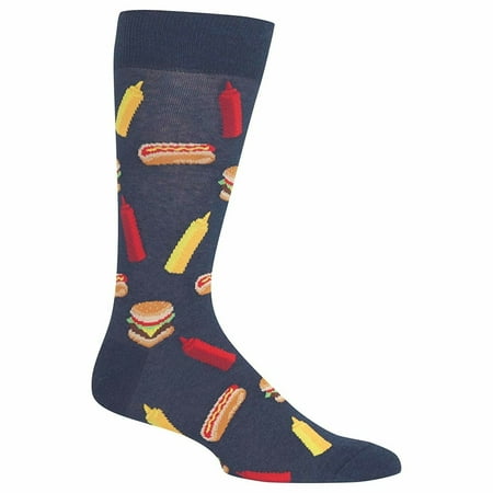 BBQ Food Blue Crew Socks