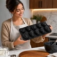 thumbnail image 6 of Skull Silicone Mold with 10 Cavity Non-Stick Design, Black Silicone, for Baking, Ice Making, and Resin Crafts, 6 of 6