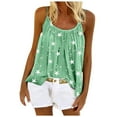 thumbnail image 1 of Womens Vest Sleeveless Cami Top Ladies Strappy Flared Plus Size Tops Shirt, 1 of 4