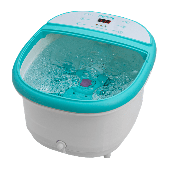 Belmint Shiatsu Rollers Foot Spa Bath Massager with Heat and Bubbles