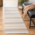 thumbnail image 2 of SAFAVIEH Montauk Spots Geometric Striped Cotton Runner Rug, Orange/Beige, 2'3" x 8', 2 of 7