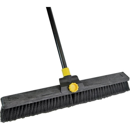 Snow Push Broom Quickie 00633 Soft Sweep Push Broom, Polypropylene Fiber Bristle, Resin Block, 15/16 in Dia x 60 in ()