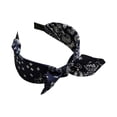 thumbnail image 4 of HNMKIU Heardband Women's Wide Headband Bow Knot Paisley Print Fashion Hair Accessories For Daily Wear And Outdoor Activities Navy,One Size, 4 of 4