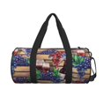 Fotbe Glasses Of Red Wine 1 Pattern Foldable Sports Gym Bag with Wet