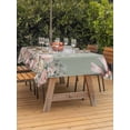 thumbnail image 2 of Easter Bunny Outdoor Tablecloth - 60x84 Inch Rectangle Dining Table Cover, Cute Rabbit Rose Floral Country Leaves Plants Green Waterproof Outdoor Table Cloth with Umbrella Hole & Zipper for Patio, 2 of 7