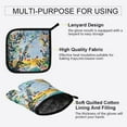 thumbnail image 3 of Yayeee Oven Mitts and Pot Holder Set of 2 Heat Resistant Kitchen Gloves Baking Hot Pad, Colorful Leaves, 3 of 5