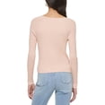 thumbnail image 2 of DKNY Jeans Womens Ribbed Surplice Neck Blouse, 2 of 2