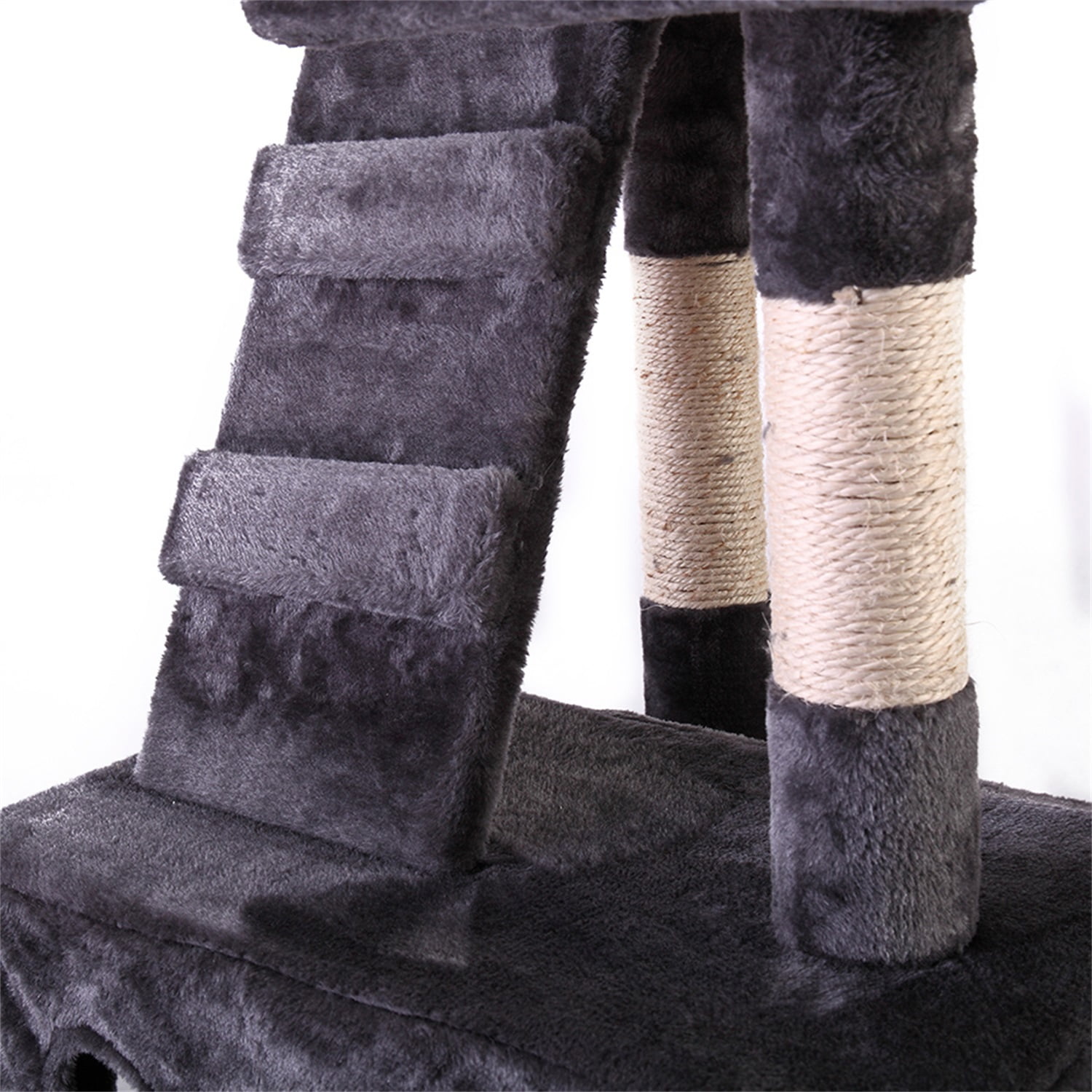 Pefilos Pet Furniture for Cats and Kittens - Cat Tower for Indoor Cats Tall Cat Tree for Big Cats Tiger Tough Cat Tree Tower Interactive Playground, Gray Pefilos Pet Furniture for Cats and Kittens - Cat Tower for Indoor Cats Tall Cat Tree for Big Cats Tiger Tough Cat Tree Tower Interactive Playground, Gray