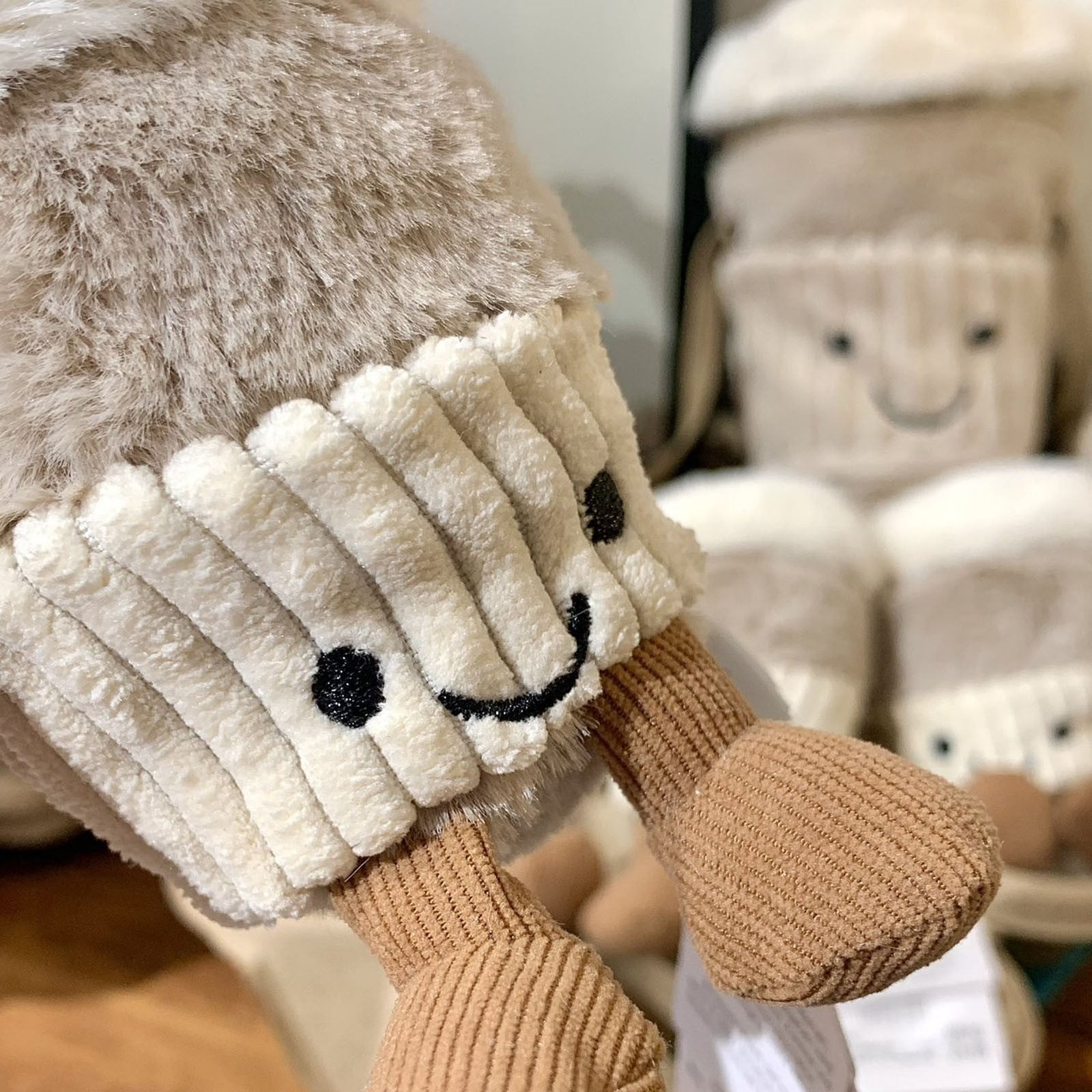 NAOJIE 4.3-In Cute Plush Coffee Cup Keychain & Cartoon Coffee Cup