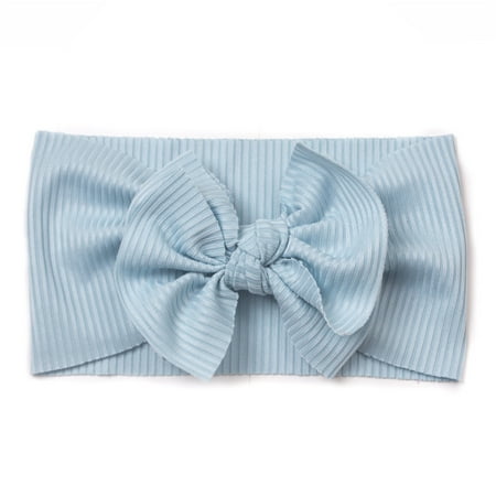 

Toddler Infant Baby Boys Girls Stretch Solid Ribbed Bow Hairband Headwear Headband